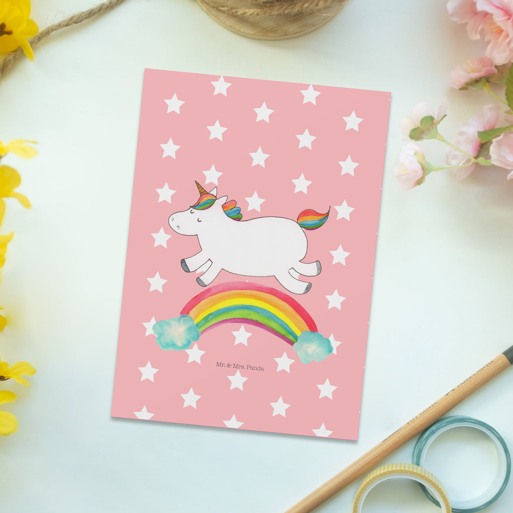 Postkarte Einhorn Regenbogen Geschenkkarte, Grußkarte, Karte, Einladung, Ansichtskarte, Geburtstagskarte, Einladungskarte, Dankeskarte, Einhorn, Einhörner, Einhorn Deko, Pegasus, Unicorn, Regenbogen, Glitzer, Einhornpower, Erwachsenwerden, Einhornautobahn