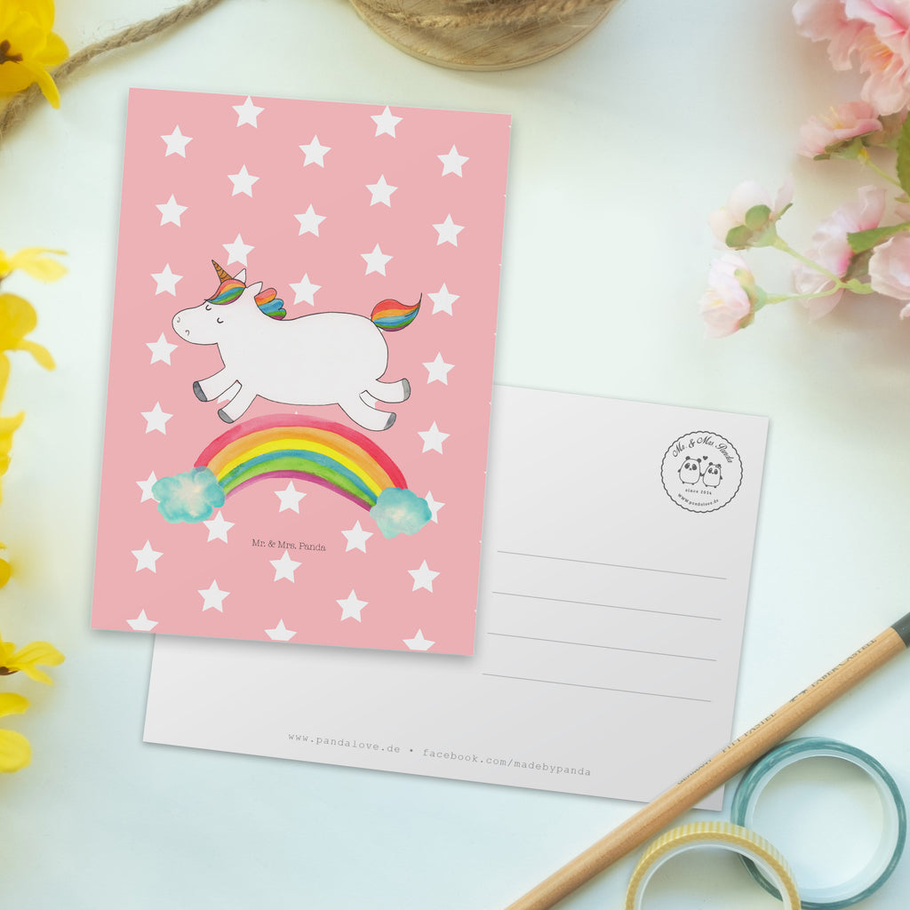 Postkarte Einhorn Regenbogen Geschenkkarte, Grußkarte, Karte, Einladung, Ansichtskarte, Geburtstagskarte, Einladungskarte, Dankeskarte, Einhorn, Einhörner, Einhorn Deko, Pegasus, Unicorn, Regenbogen, Glitzer, Einhornpower, Erwachsenwerden, Einhornautobahn