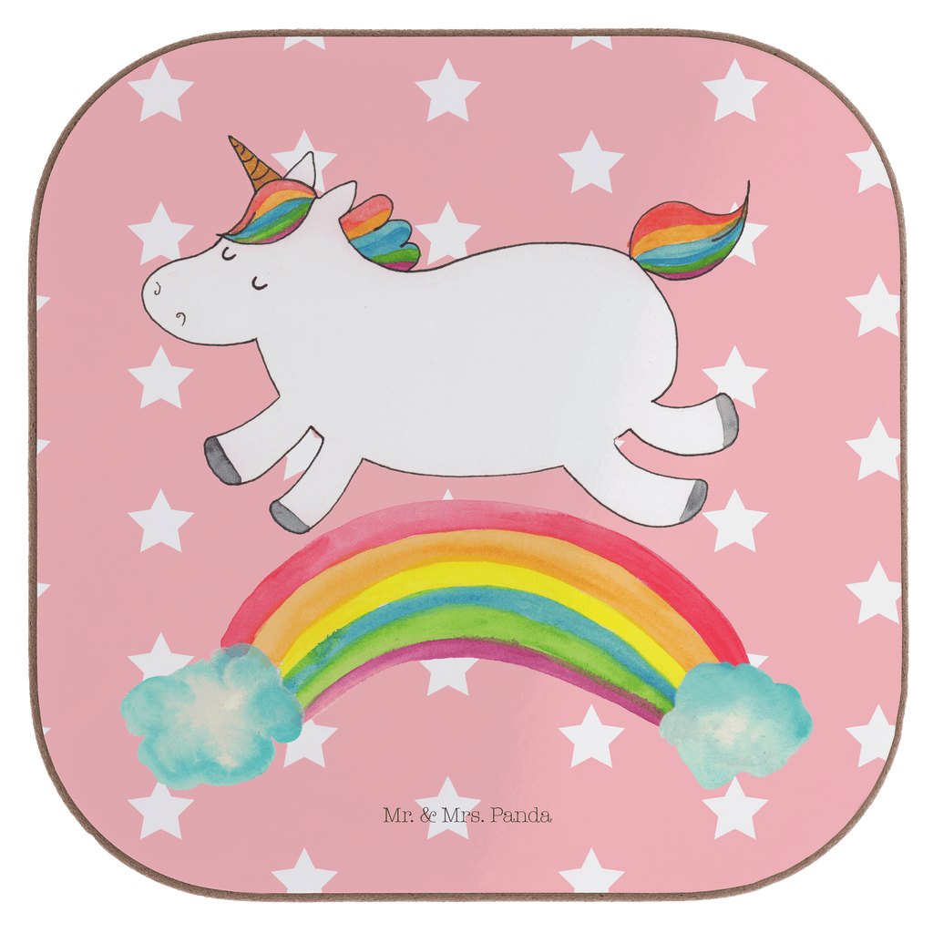 Quadratische Untersetzer Einhorn Regenbogen Bierdeckel, Glasuntersetzer, Untersetzer Gläser, Getränkeuntersetzer, Einhorn, Einhörner, Einhorn Deko, Pegasus, Unicorn, Regenbogen, Glitzer, Einhornpower, Erwachsenwerden, Einhornautobahn