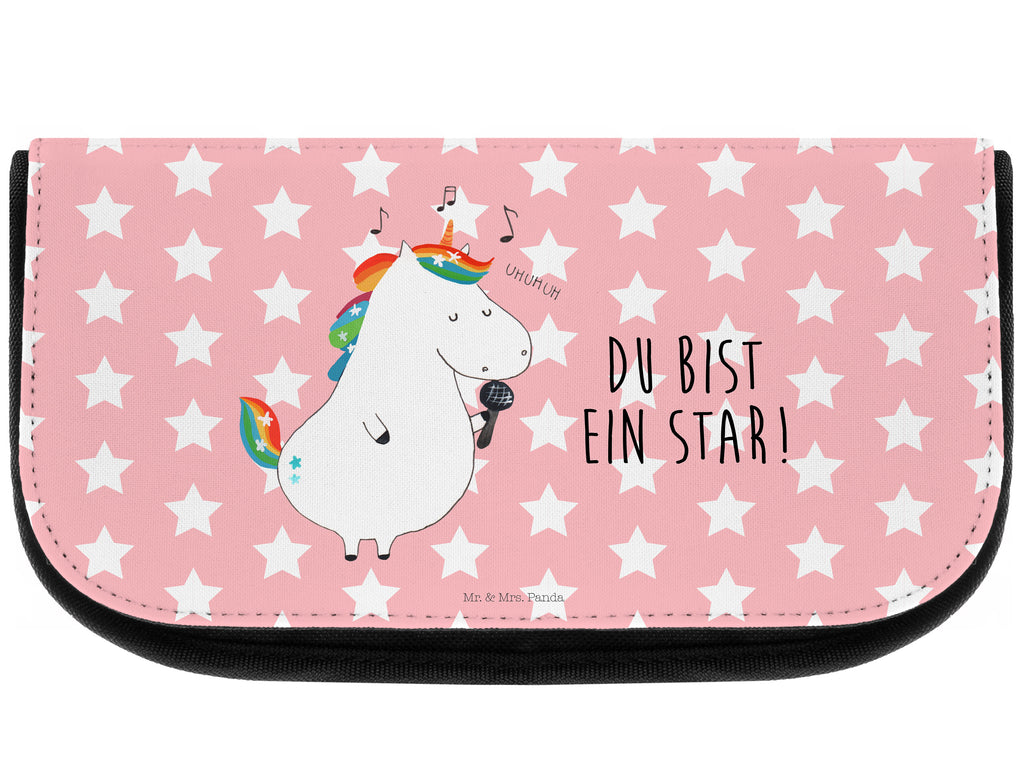 Kosmetiktasche Einhorn Sänger Kosmetikbeutel, Kulturtasche, Kulturbeutel, Schminktasche, Make-Up Tasche, Einhorn, Einhörner, Einhorn Deko, Pegasus, Unicorn, Glitzer, Konfetti, Party, Geburtstag, Feier, Fest, Disco, Sängerin, Sänger, Freundin