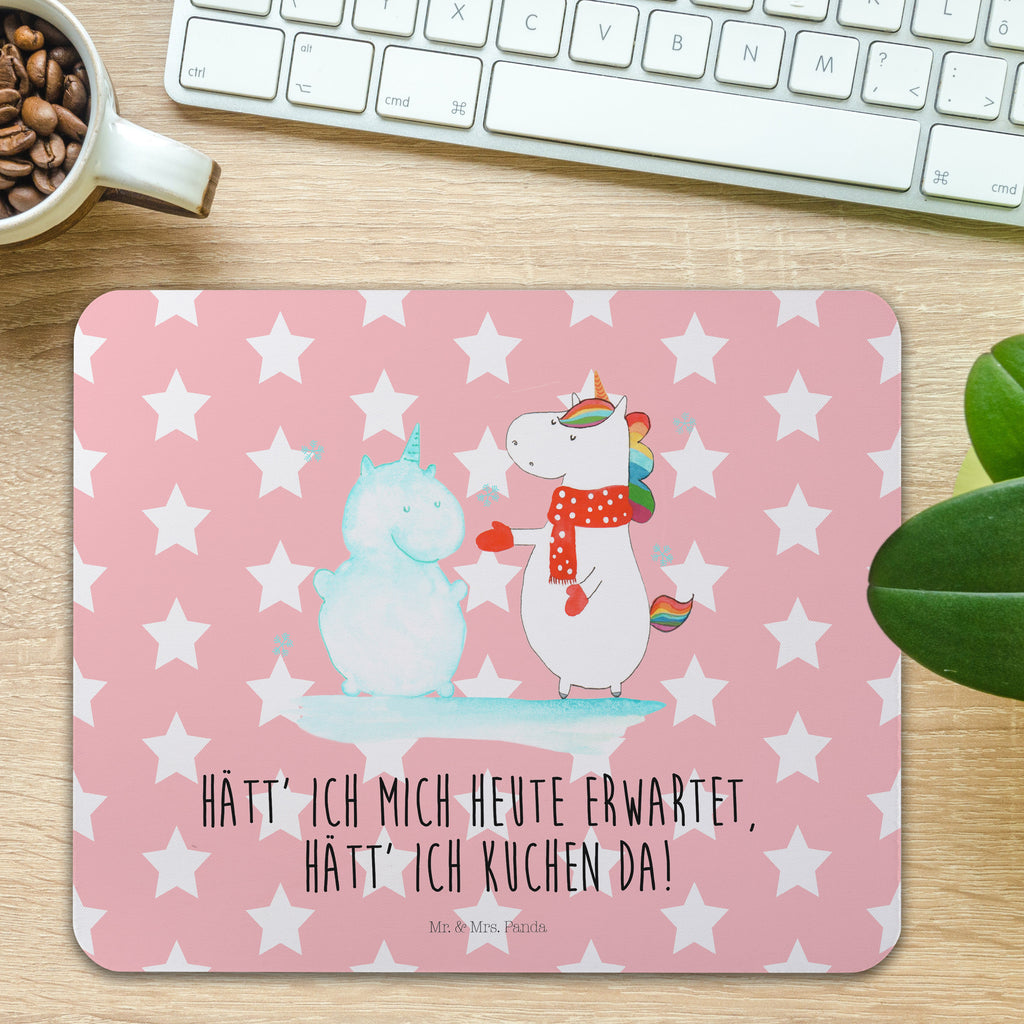 Mauspad Einhorn Schneemann Mousepad, Computer zubehör, Büroausstattung, PC Zubehör, Arbeitszimmer, Mauspad, Einzigartiges Mauspad, Designer Mauspad, Einhorn, Einhörner, Einhorn Deko, Pegasus, Unicorn, Schneemann, Winter, Schnee, Kuchen, Weihnachten, kalt, Mütze, Handschuhe, X-Mas