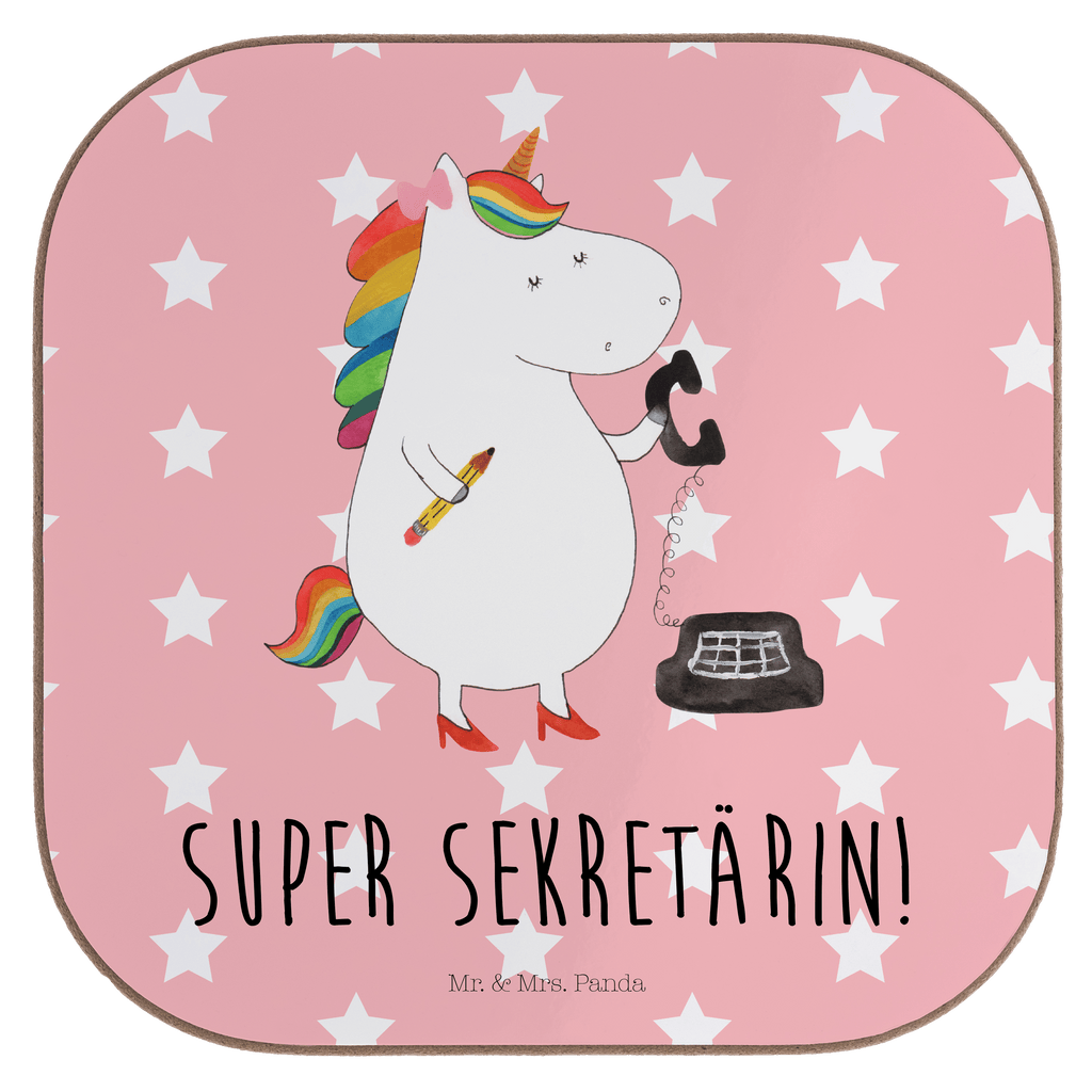 Quadratische Untersetzer Einhorn Sekretärin Bierdeckel, Glasuntersetzer, Untersetzer Gläser, Getränkeuntersetzer, Einhorn, Einhörner, Einhorn Deko, Pegasus, Unicorn, Sekretärin, Büro, Rechtsanwältin, Rechtsanwaltsgehilfin, Steuerbüro, Steuerkanzlei, Bürokraft, Bürohilfe