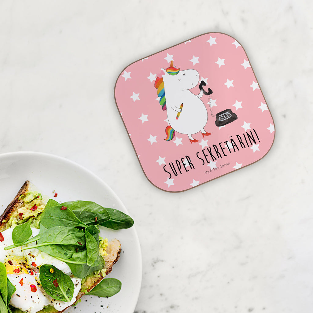Quadratische Untersetzer Einhorn Sekretärin Bierdeckel, Glasuntersetzer, Untersetzer Gläser, Getränkeuntersetzer, Einhorn, Einhörner, Einhorn Deko, Pegasus, Unicorn, Sekretärin, Büro, Rechtsanwältin, Rechtsanwaltsgehilfin, Steuerbüro, Steuerkanzlei, Bürokraft, Bürohilfe