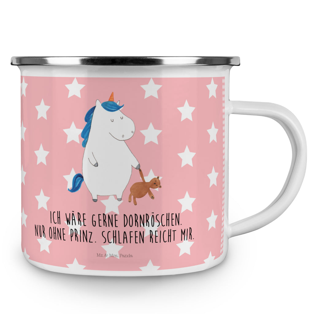 Camping Emaille Tasse Einhorn Teddy Campingtasse, Trinkbecher, Metalltasse, Outdoor Tasse, Emaille Trinkbecher, Blechtasse Outdoor, Emaille Campingbecher, Edelstahl Trinkbecher, Metalltasse für Camping, Kaffee Blechtasse, Camping Tasse Metall, Einhorn, Einhörner, Einhorn Deko, Pegasus, Unicorn, schlafen, gute Nacht, Single, Bett, Träumen, Freundin, Singleleben