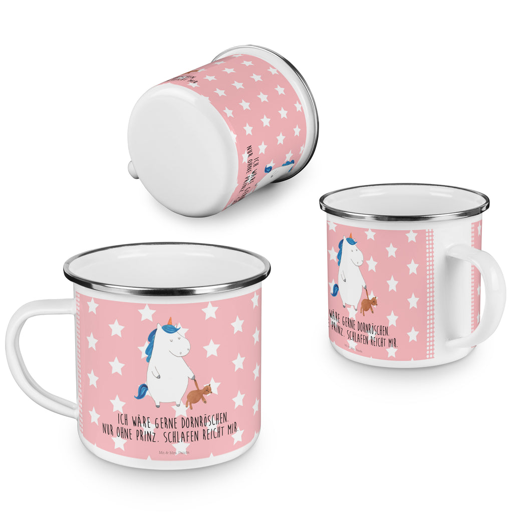 Camping Emaille Tasse Einhorn Teddy Campingtasse, Trinkbecher, Metalltasse, Outdoor Tasse, Emaille Trinkbecher, Blechtasse Outdoor, Emaille Campingbecher, Edelstahl Trinkbecher, Metalltasse für Camping, Kaffee Blechtasse, Camping Tasse Metall, Einhorn, Einhörner, Einhorn Deko, Pegasus, Unicorn, schlafen, gute Nacht, Single, Bett, Träumen, Freundin, Singleleben
