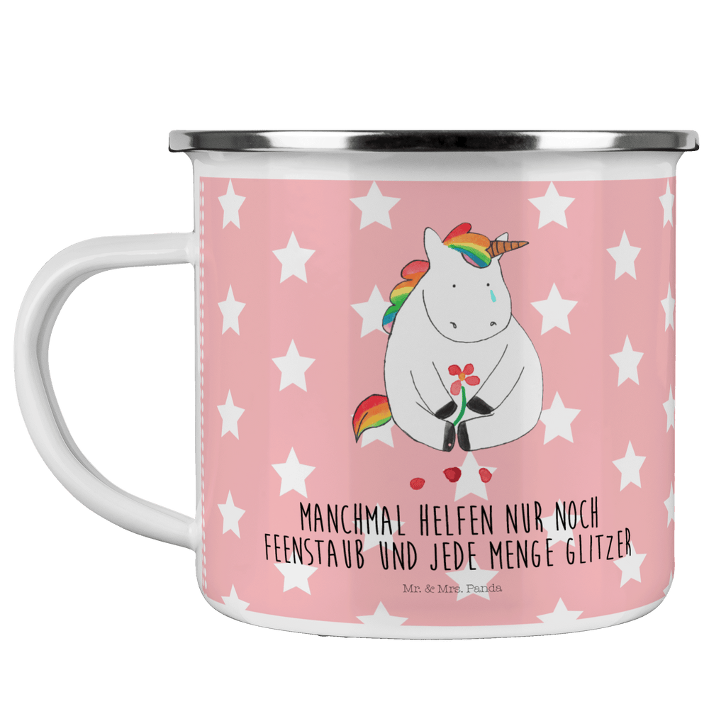 Camping Emaille Tasse Einhorn Traurig Campingtasse, Trinkbecher, Metalltasse, Outdoor Tasse, Emaille Trinkbecher, Blechtasse Outdoor, Emaille Campingbecher, Edelstahl Trinkbecher, Metalltasse für Camping, Kaffee Blechtasse, Camping Tasse Metall, Einhorn, Einhörner, Einhorn Deko, Pegasus, Unicorn, Glitzer, Trösten. Freundschaft, Freunde, Liebe, Trauer, Grußkarte, Blume