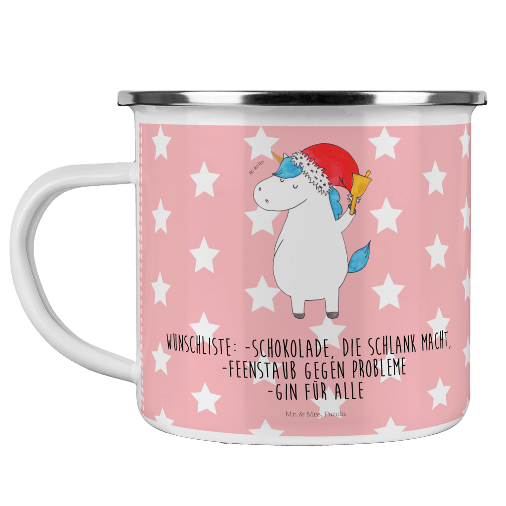 Camping Emaille Tasse Einhorn Weihnachtsmann Campingtasse, Trinkbecher, Metalltasse, Outdoor Tasse, Emaille Trinkbecher, Blechtasse Outdoor, Emaille Campingbecher, Edelstahl Trinkbecher, Metalltasse für Camping, Kaffee Blechtasse, Camping Tasse Metall, Einhorn, Einhörner, Einhorn Deko, Pegasus, Unicorn, Gin, Schokolade, Schoki, Weihnachten, Weihnachtsmann, Nikolaus, Wunschzettel, Wunschliste, Feenstaub