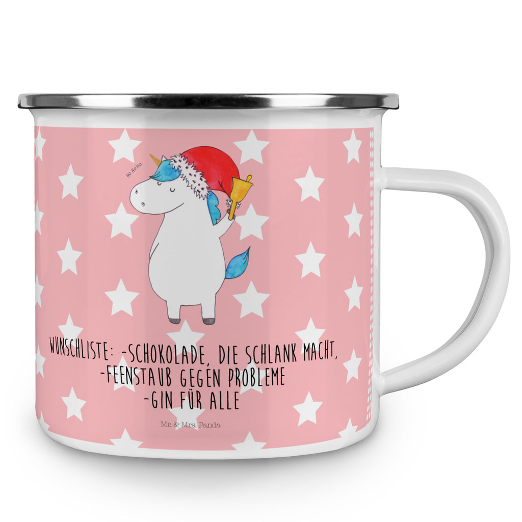 Camping Emaille Tasse Einhorn Weihnachtsmann Campingtasse, Trinkbecher, Metalltasse, Outdoor Tasse, Emaille Trinkbecher, Blechtasse Outdoor, Emaille Campingbecher, Edelstahl Trinkbecher, Metalltasse für Camping, Kaffee Blechtasse, Camping Tasse Metall, Einhorn, Einhörner, Einhorn Deko, Pegasus, Unicorn, Gin, Schokolade, Schoki, Weihnachten, Weihnachtsmann, Nikolaus, Wunschzettel, Wunschliste, Feenstaub