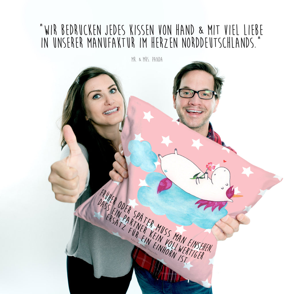40x40 Kissen Einhorn verliebt auf Wolke Kissenhülle, Kopfkissen, Sofakissen, Dekokissen, Motivkissen, Einhorn, Einhörner, Einhorn Deko, Pegasus, Unicorn, verliebt, Liebe, Liebesbeweis, Freundin, Wolke