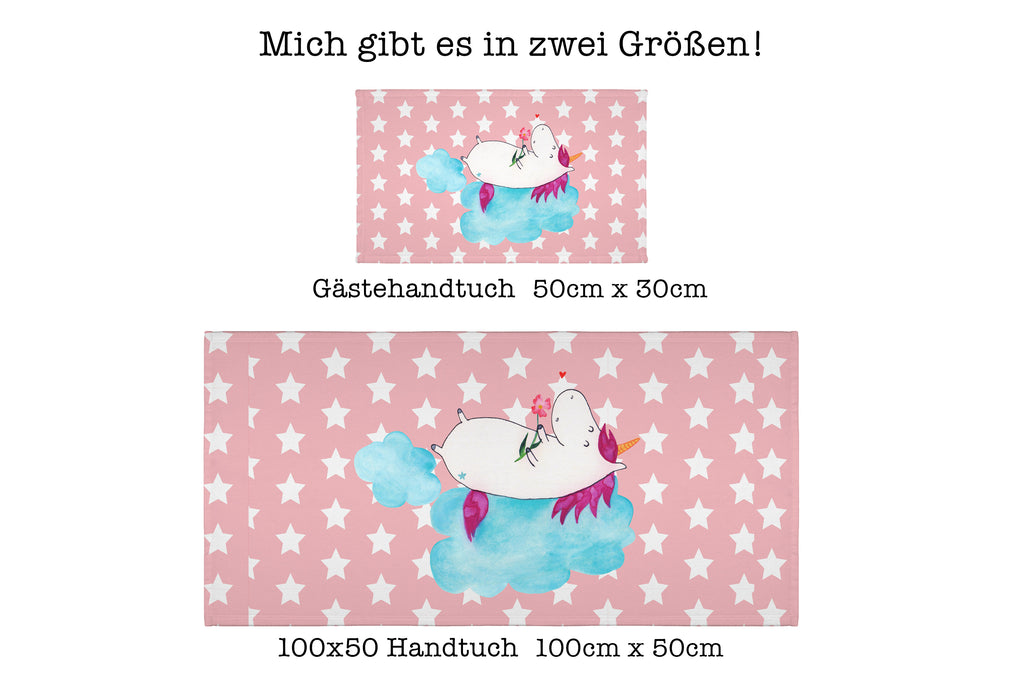 Gäste Handtuch Einhorn verliebt auf Wolke Gästetuch, Reisehandtuch, Sport Handtuch, Frottier, Kinder Handtuch, Einhorn, Einhörner, Einhorn Deko, Pegasus, Unicorn, verliebt, Liebe, Liebesbeweis, Freundin, Wolke