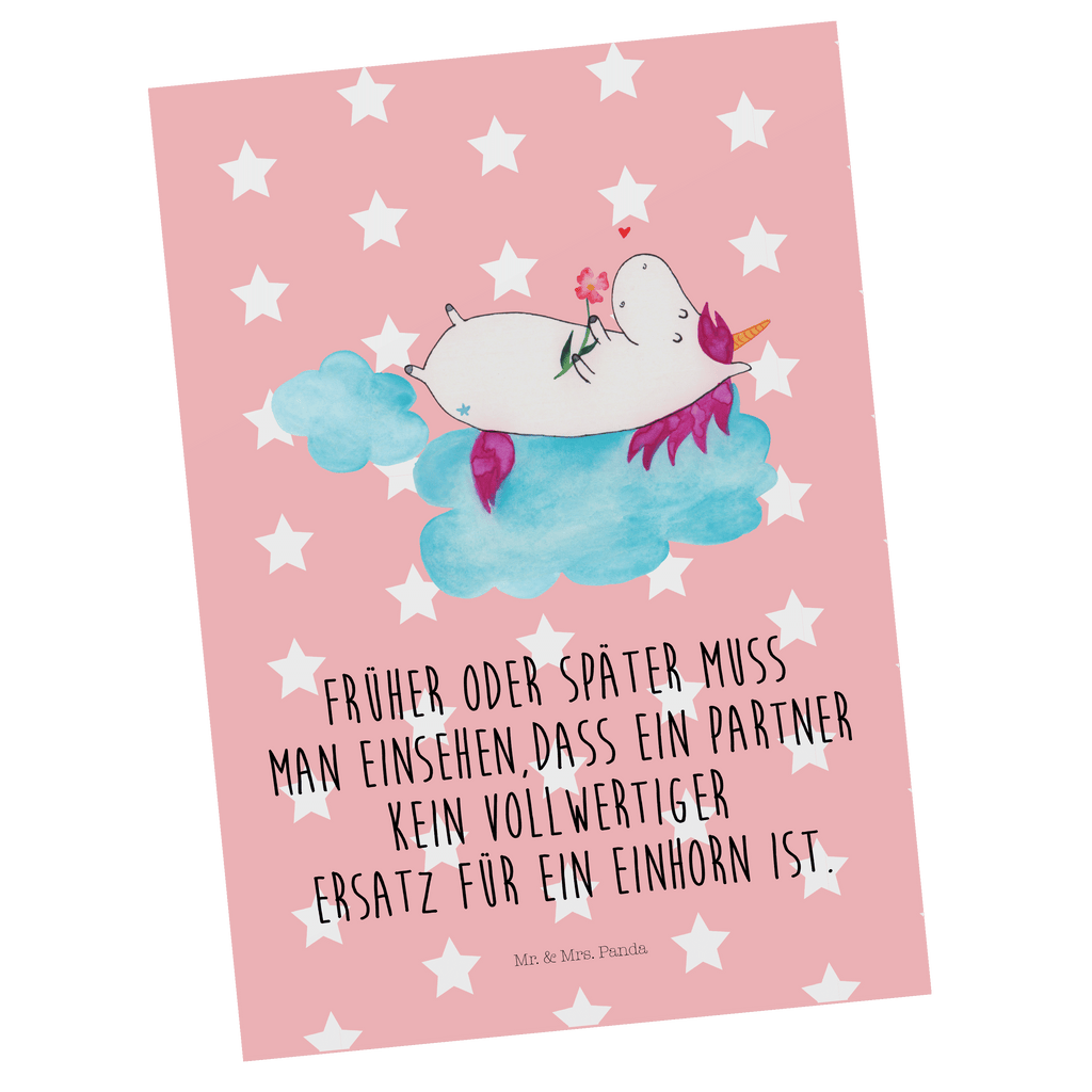 Postkarte Einhorn verliebt auf Wolke Geschenkkarte, Grußkarte, Karte, Einladung, Ansichtskarte, Geburtstagskarte, Einladungskarte, Dankeskarte, Einhorn, Einhörner, Einhorn Deko, Pegasus, Unicorn, verliebt, Liebe, Liebesbeweis, Freundin, Wolke