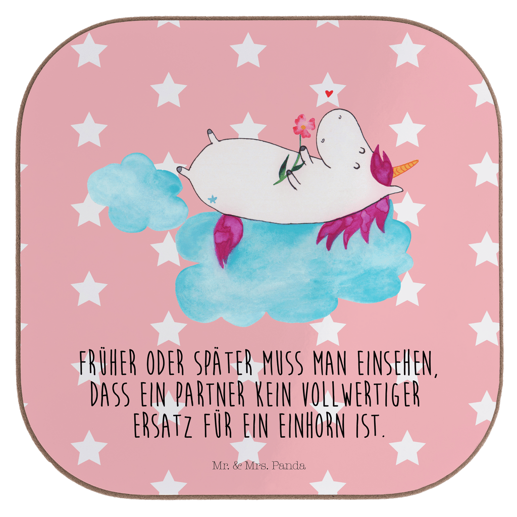 Quadratische Untersetzer Einhorn verliebt auf Wolke Bierdeckel, Glasuntersetzer, Untersetzer Gläser, Getränkeuntersetzer, Einhorn, Einhörner, Einhorn Deko, Pegasus, Unicorn, verliebt, Liebe, Liebesbeweis, Freundin, Wolke