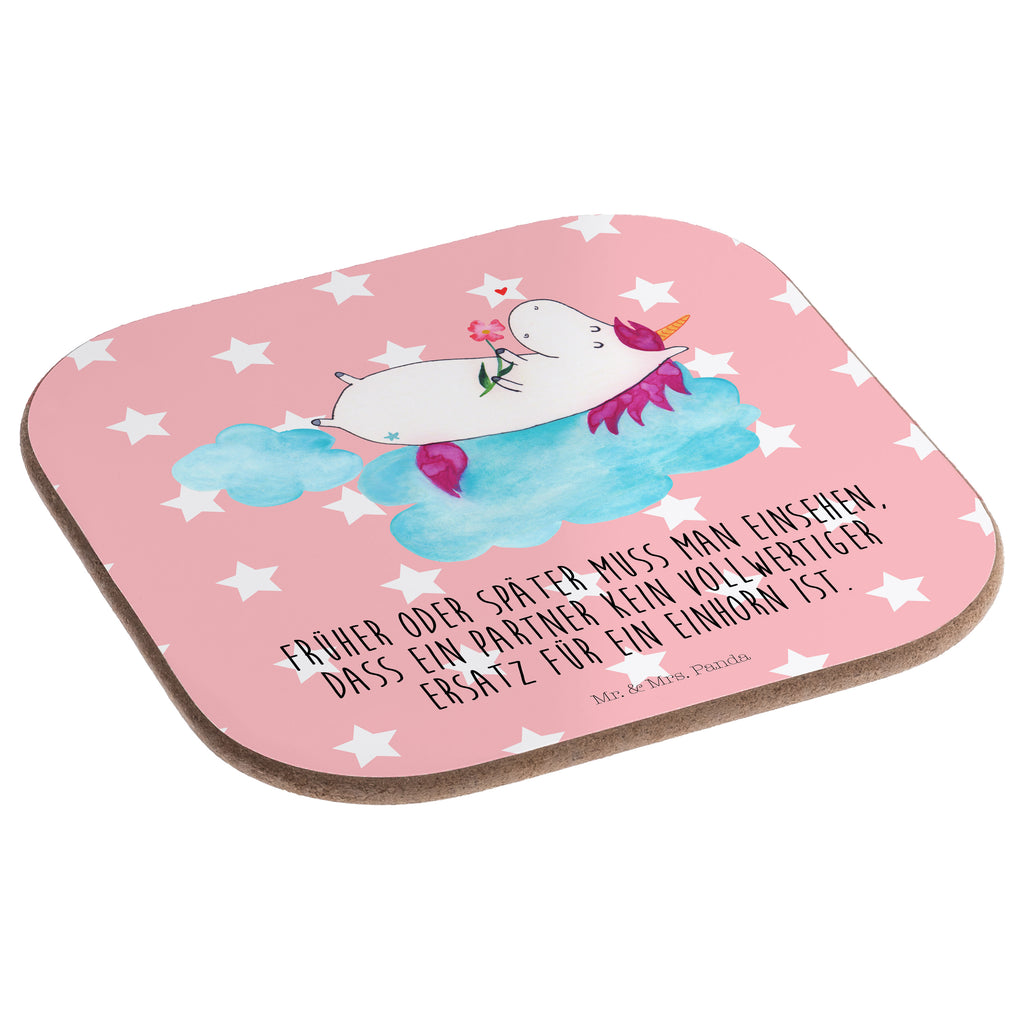 Quadratische Untersetzer Einhorn verliebt auf Wolke Bierdeckel, Glasuntersetzer, Untersetzer Gläser, Getränkeuntersetzer, Einhorn, Einhörner, Einhorn Deko, Pegasus, Unicorn, verliebt, Liebe, Liebesbeweis, Freundin, Wolke