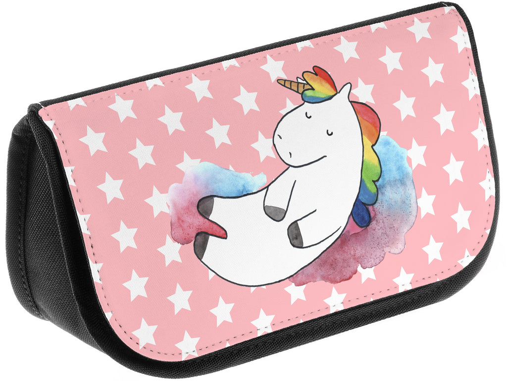 Kosmetiktasche Einhorn Wolke 7 Kosmetikbeutel, Kulturtasche, Kulturbeutel, Schminktasche, Make-Up Tasche, Einhorn, Einhörner, Einhorn Deko, Pegasus, Unicorn, verliebt, Menschen, witzig, lustig, Geschenk, Glaube, Realität, Lächeln