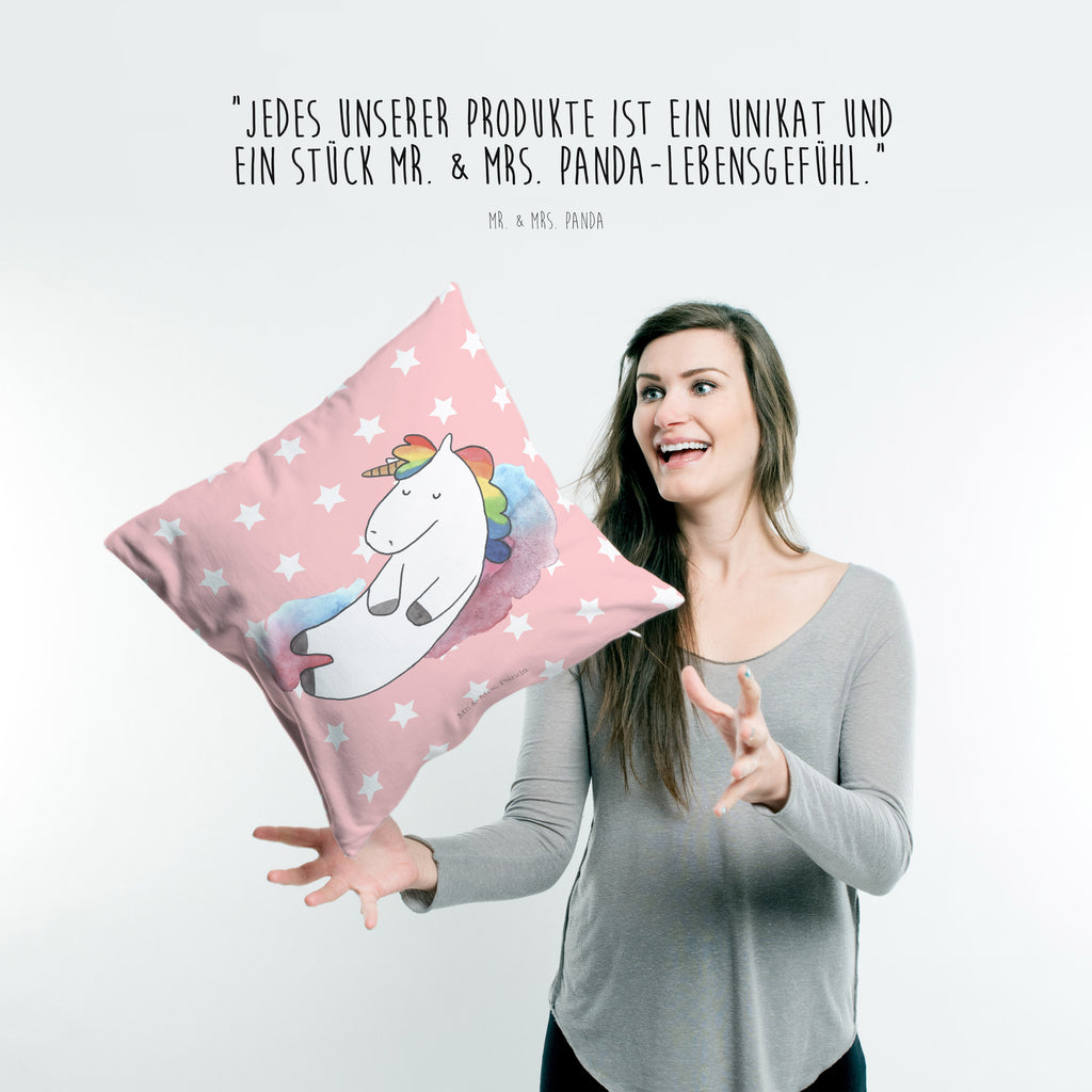 40x40 Kissen Einhorn Wolke 7 Kissenhülle, Kopfkissen, Sofakissen, Dekokissen, Motivkissen, Einhorn, Einhörner, Einhorn Deko, Pegasus, Unicorn, verliebt, Menschen, witzig, lustig, Geschenk, Glaube, Realität, Lächeln