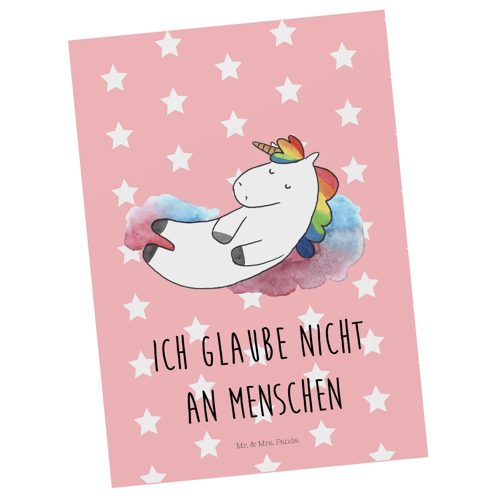 Postkarte Einhorn Wolke 7 Geschenkkarte, Grußkarte, Karte, Einladung, Ansichtskarte, Geburtstagskarte, Einladungskarte, Dankeskarte, Einhorn, Einhörner, Einhorn Deko, Pegasus, Unicorn, verliebt, Menschen, witzig, lustig, Geschenk, Glaube, Realität, Lächeln