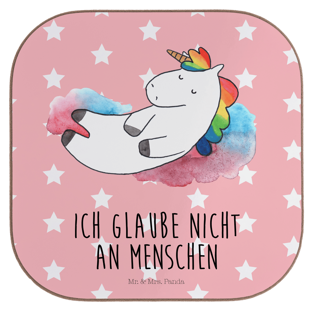 Quadratische Untersetzer Einhorn Wolke 7 Bierdeckel, Glasuntersetzer, Untersetzer Gläser, Getränkeuntersetzer, Einhorn, Einhörner, Einhorn Deko, Pegasus, Unicorn, verliebt, Menschen, witzig, lustig, Geschenk, Glaube, Realität, Lächeln