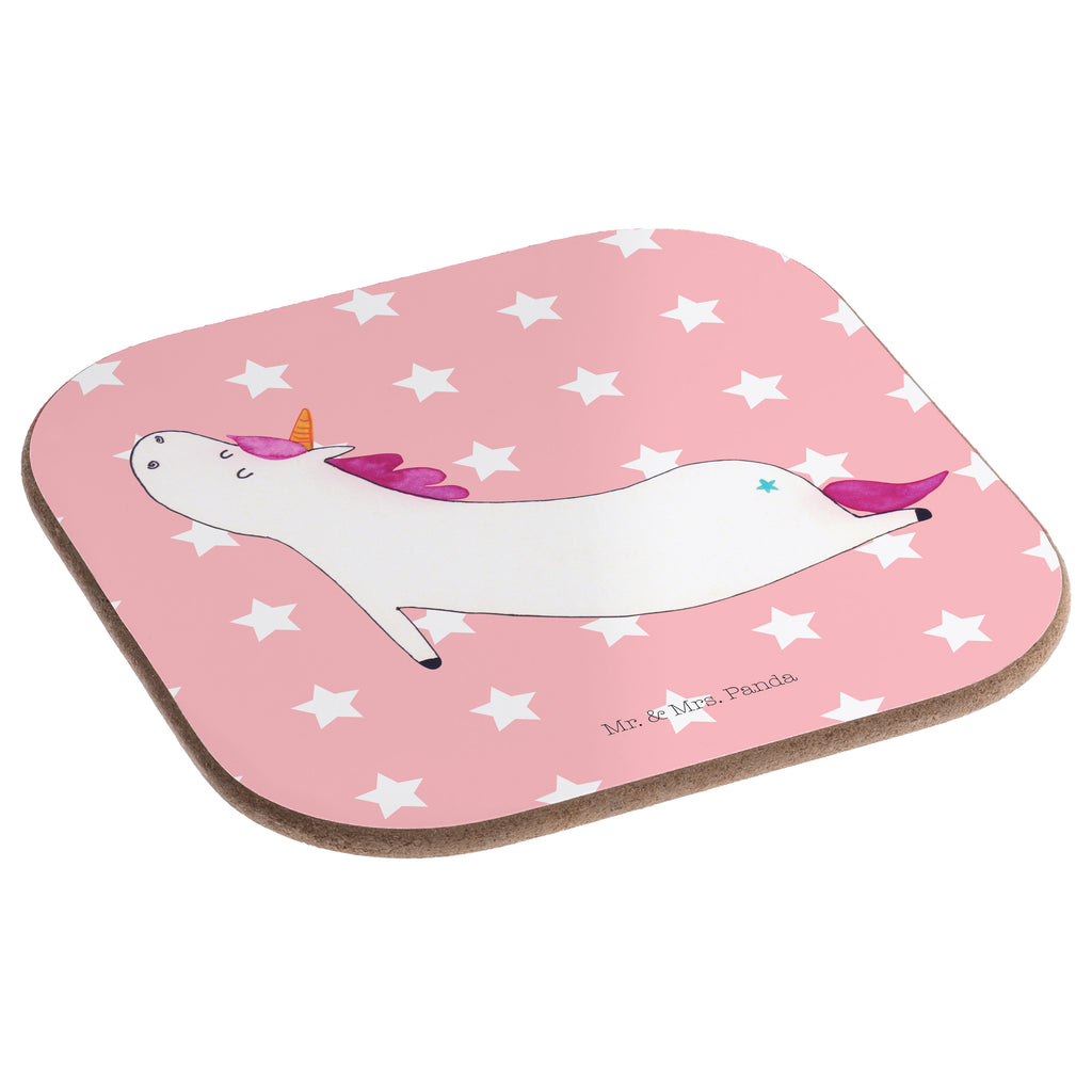 Quadratische Untersetzer Einhorn Yoga Bierdeckel, Glasuntersetzer, Untersetzer Gläser, Getränkeuntersetzer, Einhorn, Einhörner, Einhorn Deko, Pegasus, Unicorn, Yoga, Namaste, Achtsamkeit, Entspannung, Joga, Yogamatte, Sport, lustig, witzig, süß
