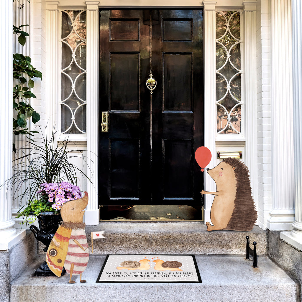 Fußmatte Schnecken Liebe  Türvorleger, Schmutzmatte, Fußabtreter, Matte, Schmutzfänger, Fußabstreifer, Schmutzfangmatte, Türmatte, Motivfußmatte,  Haustürmatte, Vorleger  Liebe,  Partner, Freund, Freundin, Ehemann, Ehefrau, Heiraten, Verlobung, Heiratsantrag, Liebesgeschenk, Jahrestag, Hocheitstag