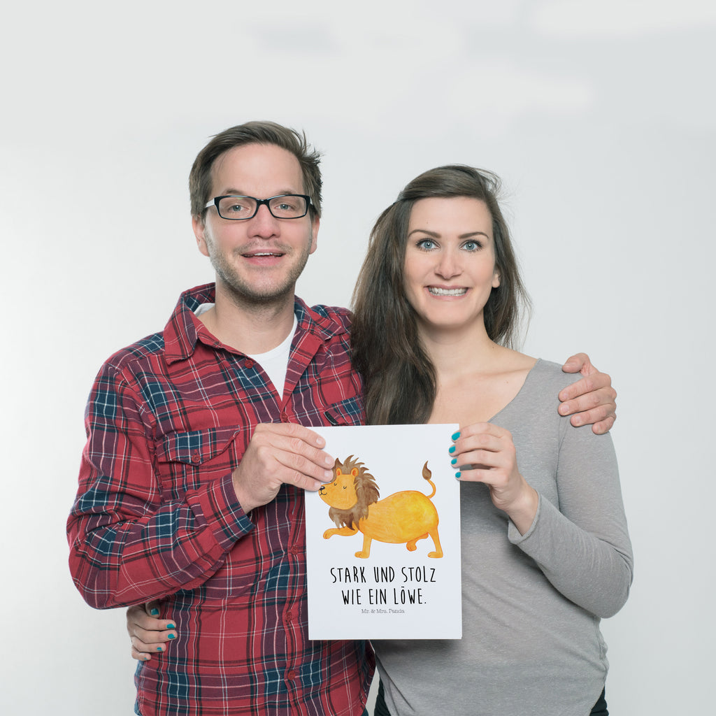 Poster Sternzeichen Löwe Poster, Wandposter, Bild, Wanddeko, Küchenposter, Kinderposter, Wanddeko Bild, Raumdekoration, Wanddekoration, Handgemaltes Poster, Mr. & Mrs. Panda Poster, Designposter, Kunstdruck, Posterdruck, Tierkreiszeichen, Sternzeichen, Horoskop, Astrologie, Aszendent, Löwe Geschenk, Löwe Sternzeichen, Geschenk Juli, Geburtstag Juli, Geschenk August, Geburtstag August, König der Tiere