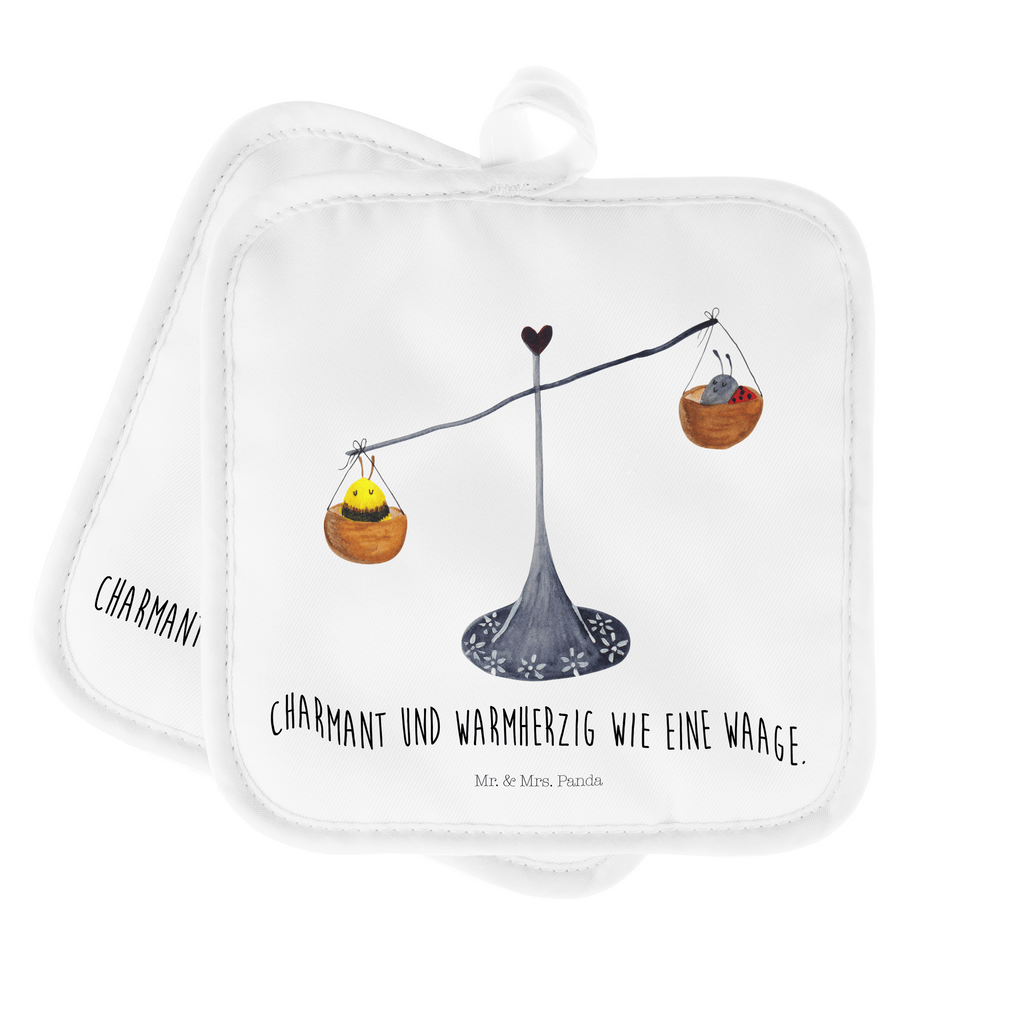 2er Set Topflappen  Sternzeichen Waage Topflappen, Topfuntersetzer, Ofenhandschuh, Topflappen Set, Topflappen lustig, Topflappen mit Spruch, Tierkreiszeichen, Sternzeichen, Horoskop, Astrologie, Aszendent, Waage, Waage Geschenk, Waage Sternzeichen, Geschenk Oktober, Geschenk September, Geburtstag Oktober, Geburtstag September, Gleichgewicht, Marienkäfer, Hummel, Biene