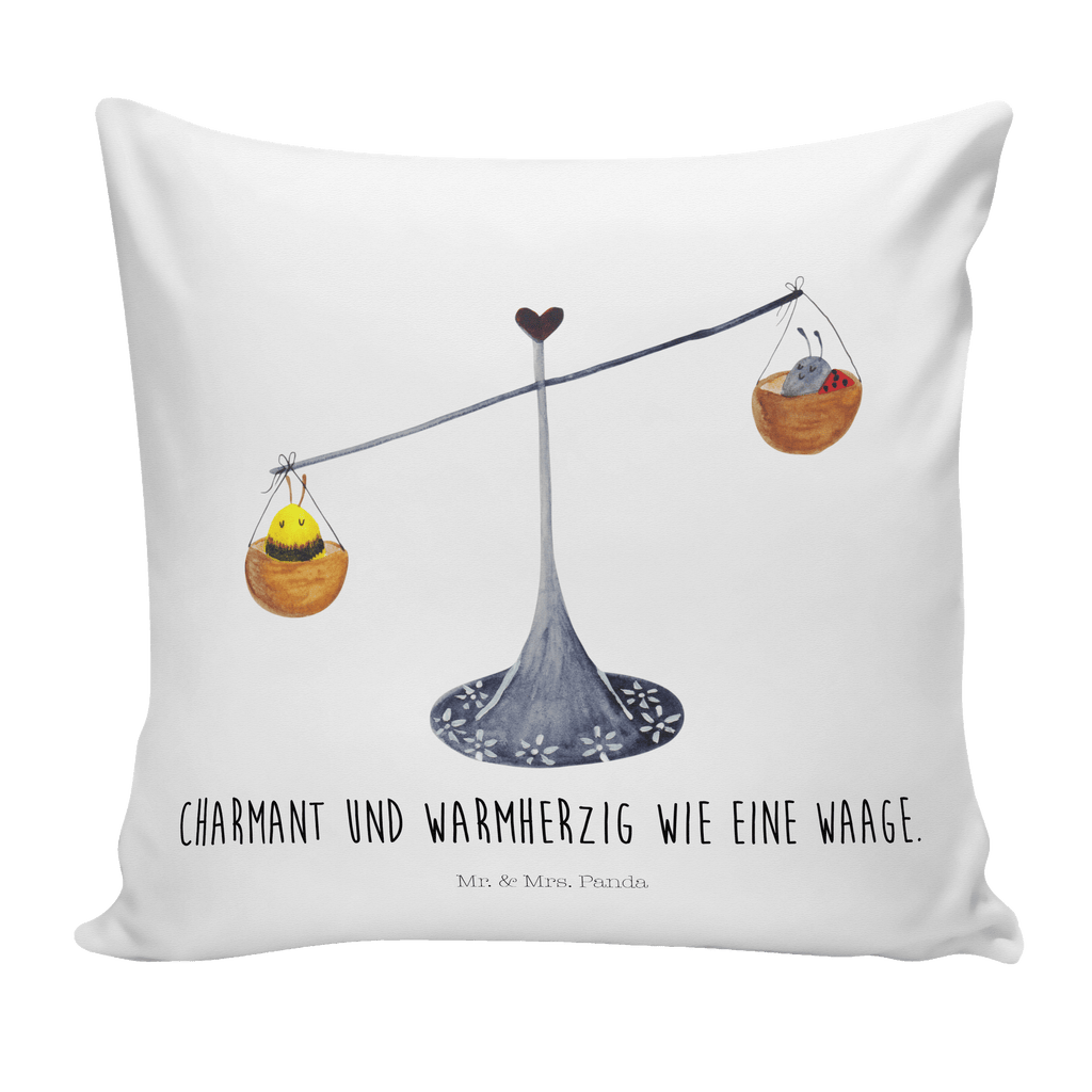 40x40 Kissen Sternzeichen Waage Kissenhülle, Kopfkissen, Sofakissen, Dekokissen, Motivkissen, Tierkreiszeichen, Sternzeichen, Horoskop, Astrologie, Aszendent, Waage, Waage Geschenk, Waage Sternzeichen, Geschenk Oktober, Geschenk September, Geburtstag Oktober, Geburtstag September, Gleichgewicht, Marienkäfer, Hummel, Biene