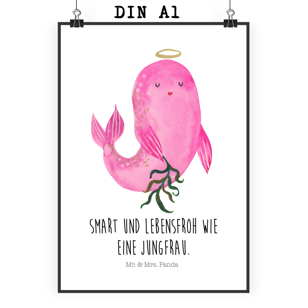 Poster Sternzeichen Jungfrau Poster, Wandposter, Bild, Wanddeko, Küchenposter, Kinderposter, Wanddeko Bild, Raumdekoration, Wanddekoration, Handgemaltes Poster, Mr. & Mrs. Panda Poster, Designposter, Kunstdruck, Posterdruck, Tierkreiszeichen, Sternzeichen, Horoskop, Astrologie, Aszendent, Jungfrau, Jungfer, Geschenk, Jungfrau Sternzeichen, Geschenk September, Geschenk August, Geburtstag September, Geburtstag August, Meerjungfrau