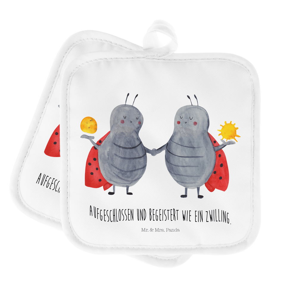 2er Set Topflappen  Sternzeichen Zwilling Topflappen, Topfuntersetzer, Ofenhandschuh, Topflappen Set, Topflappen lustig, Topflappen mit Spruch, Tierkreiszeichen, Sternzeichen, Horoskop, Astrologie, Aszendent, Zwillinge, Zwilling Geschenk, Zwilling Sternzeichen, Geburtstag Mai, Geschenk Mai, Geschenk Juni, Marienkäfer, Glückskäfer, Zwillingsbruder, Zwillingsschwester
