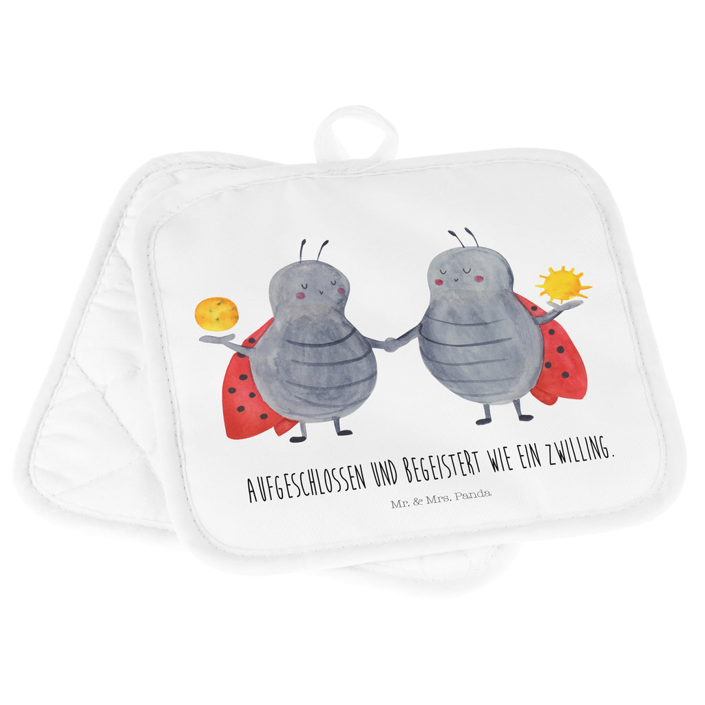 2er Set Topflappen  Sternzeichen Zwilling Topflappen, Topfuntersetzer, Ofenhandschuh, Topflappen Set, Topflappen lustig, Topflappen mit Spruch, Tierkreiszeichen, Sternzeichen, Horoskop, Astrologie, Aszendent, Zwillinge, Zwilling Geschenk, Zwilling Sternzeichen, Geburtstag Mai, Geschenk Mai, Geschenk Juni, Marienkäfer, Glückskäfer, Zwillingsbruder, Zwillingsschwester