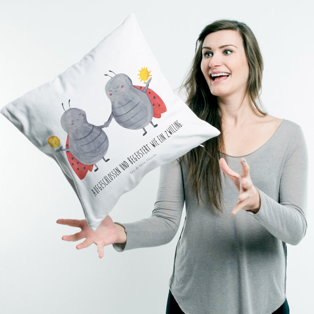 40x40 Kissen Sternzeichen Zwilling Kissenhülle, Kopfkissen, Sofakissen, Dekokissen, Motivkissen, Tierkreiszeichen, Sternzeichen, Horoskop, Astrologie, Aszendent, Zwillinge, Zwilling Geschenk, Zwilling Sternzeichen, Geburtstag Mai, Geschenk Mai, Geschenk Juni, Marienkäfer, Glückskäfer, Zwillingsbruder, Zwillingsschwester