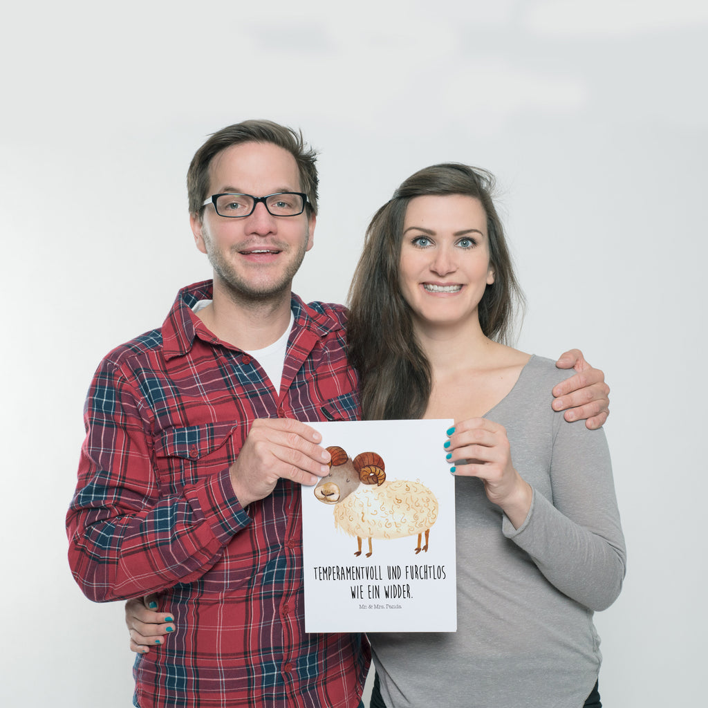 Poster Sternzeichen Widder Poster, Wandposter, Bild, Wanddeko, Küchenposter, Kinderposter, Wanddeko Bild, Raumdekoration, Wanddekoration, Handgemaltes Poster, Mr. & Mrs. Panda Poster, Designposter, Kunstdruck, Posterdruck, Tierkreiszeichen, Sternzeichen, Horoskop, Astrologie, Aszendent, Widder Geschenk, Widder Sternzeichen, Geschenk März, Geschenk April, Geburtstag März, Geburtstag April, Bock, Schafbock