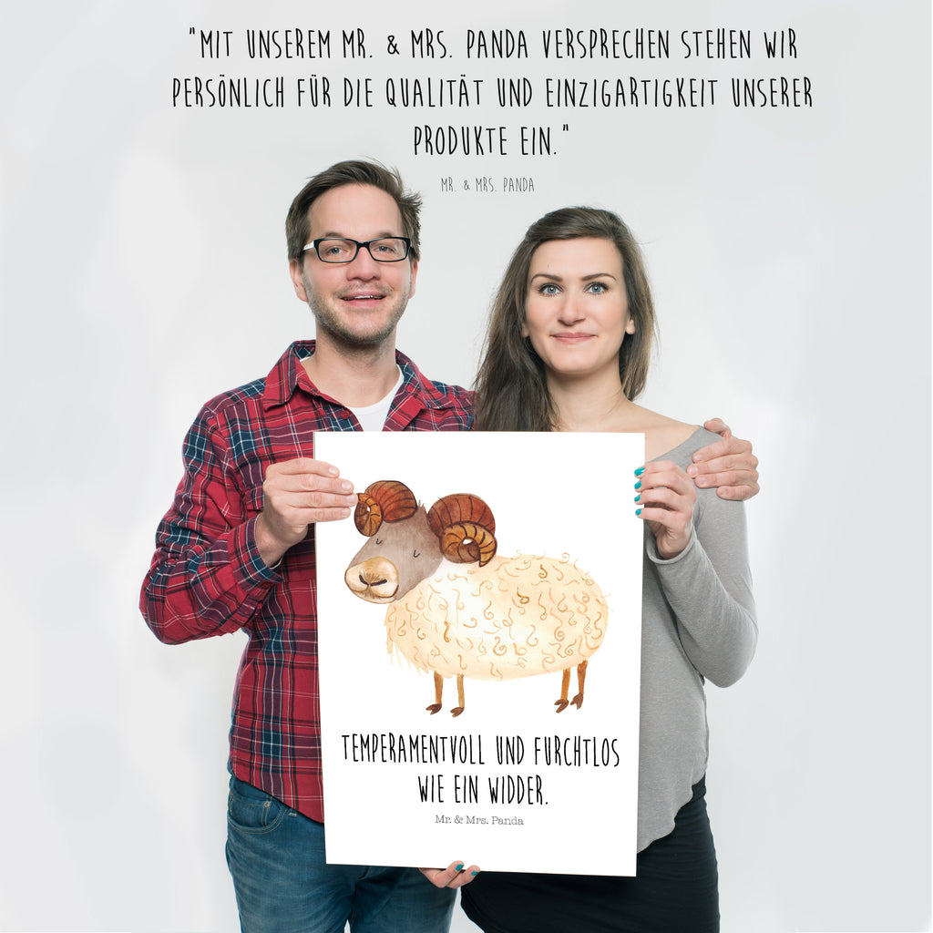 Poster Sternzeichen Widder Poster, Wandposter, Bild, Wanddeko, Küchenposter, Kinderposter, Wanddeko Bild, Raumdekoration, Wanddekoration, Handgemaltes Poster, Mr. & Mrs. Panda Poster, Designposter, Kunstdruck, Posterdruck, Tierkreiszeichen, Sternzeichen, Horoskop, Astrologie, Aszendent, Widder Geschenk, Widder Sternzeichen, Geschenk März, Geschenk April, Geburtstag März, Geburtstag April, Bock, Schafbock