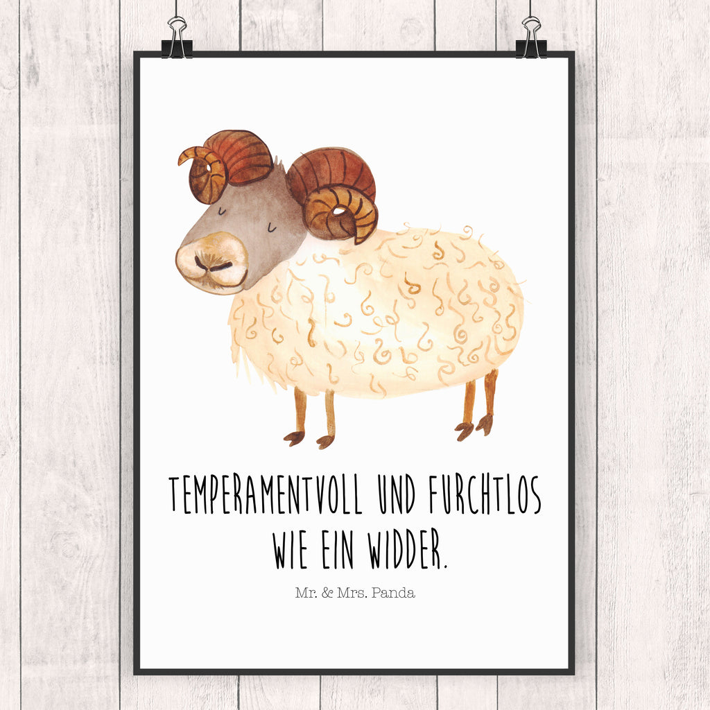 Poster Sternzeichen Widder Poster, Wandposter, Bild, Wanddeko, Küchenposter, Kinderposter, Wanddeko Bild, Raumdekoration, Wanddekoration, Handgemaltes Poster, Mr. & Mrs. Panda Poster, Designposter, Kunstdruck, Posterdruck, Tierkreiszeichen, Sternzeichen, Horoskop, Astrologie, Aszendent, Widder Geschenk, Widder Sternzeichen, Geschenk März, Geschenk April, Geburtstag März, Geburtstag April, Bock, Schafbock