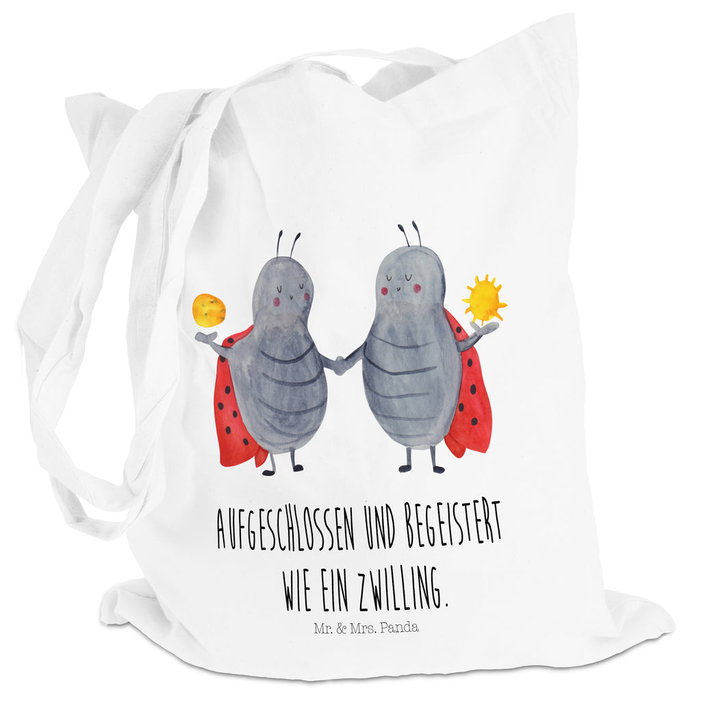 Tragetasche Sternzeichen Zwilling Beuteltasche, Beutel, Einkaufstasche, Jutebeutel, Stoffbeutel, Tierkreiszeichen, Sternzeichen, Horoskop, Astrologie, Aszendent, Zwillinge, Zwilling Geschenk, Zwilling Sternzeichen, Geburtstag Mai, Geschenk Mai, Geschenk Juni, Marienkäfer, Glückskäfer, Zwillingsbruder, Zwillingsschwester