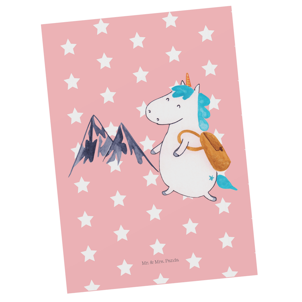 Postkarte Einhorn Bergsteiger Geschenkkarte, Grußkarte, Karte, Einladung, Ansichtskarte, Geburtstagskarte, Einladungskarte, Einhorn, Einhörner, Einhorn Deko, Pegasus, Unicorn, Bergsteiger, Abenteuer, Berge, Abenteurer, Weltenbummler, Weltreise, Reisen, Urlaub, Entdecker