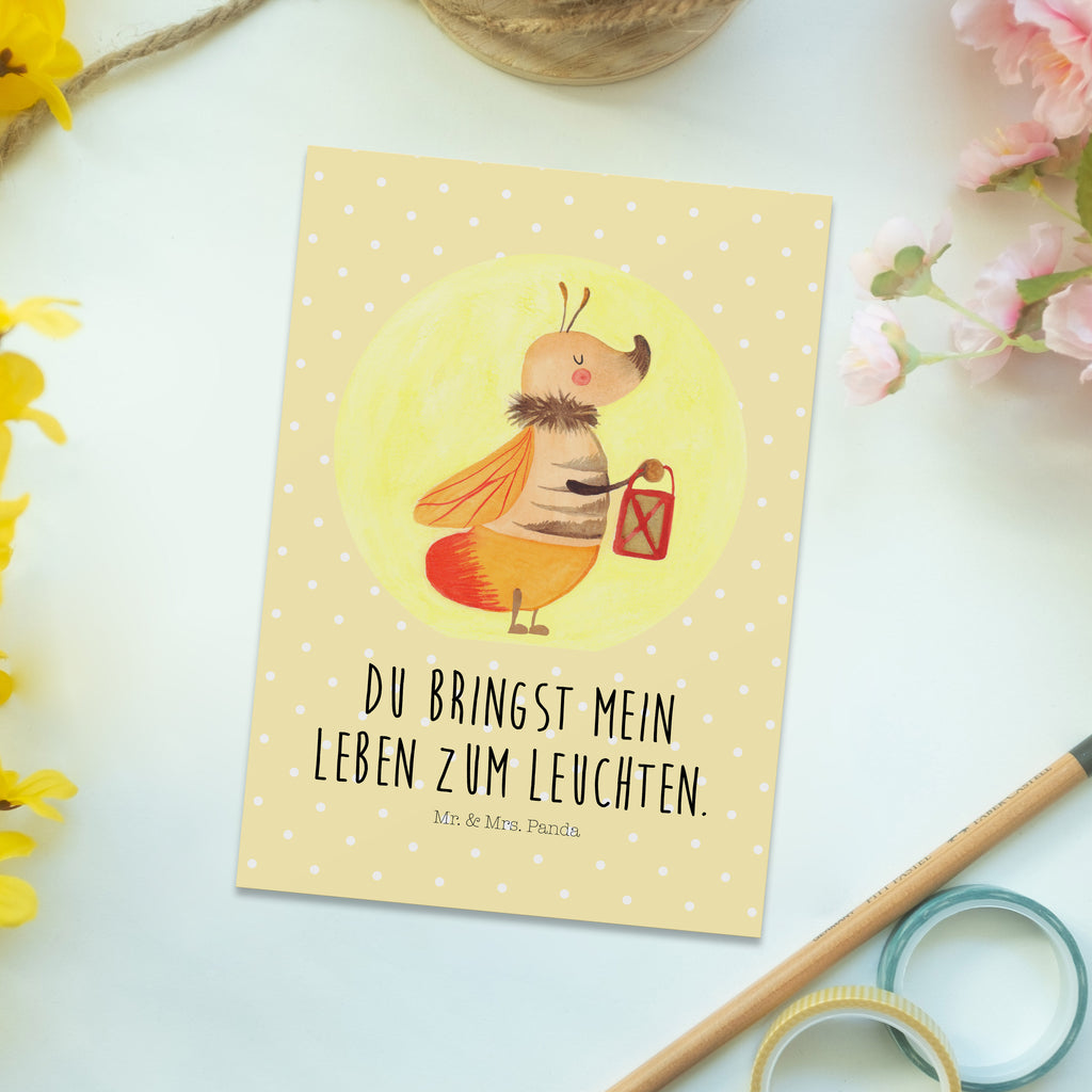 Postkarte Glühwürmchen Geschenkkarte, Grußkarte, Karte, Einladung, Ansichtskarte, Geburtstagskarte, Einladungskarte, Tiermotive, Gute Laune, lustige Sprüche, Tiere, Glühwürmchen, Glühwurm, Falter, Liebe, Leuchten, magisch, Liebesbeweis, Lieblingsmensch, Verlobung, Heiratsantrag, Jahrestag, Liebesspruch