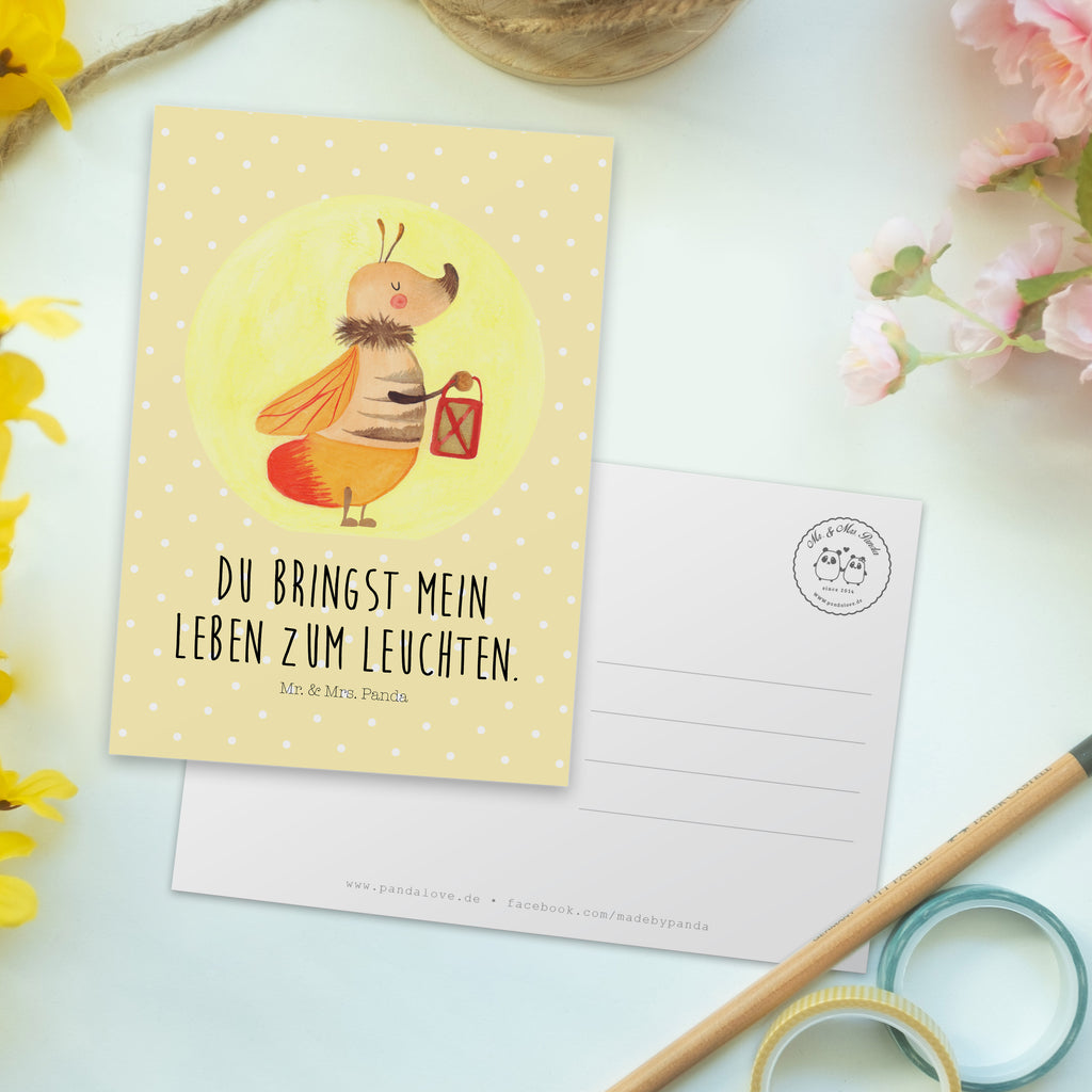 Postkarte Glühwürmchen Geschenkkarte, Grußkarte, Karte, Einladung, Ansichtskarte, Geburtstagskarte, Einladungskarte, Tiermotive, Gute Laune, lustige Sprüche, Tiere, Glühwürmchen, Glühwurm, Falter, Liebe, Leuchten, magisch, Liebesbeweis, Lieblingsmensch, Verlobung, Heiratsantrag, Jahrestag, Liebesspruch