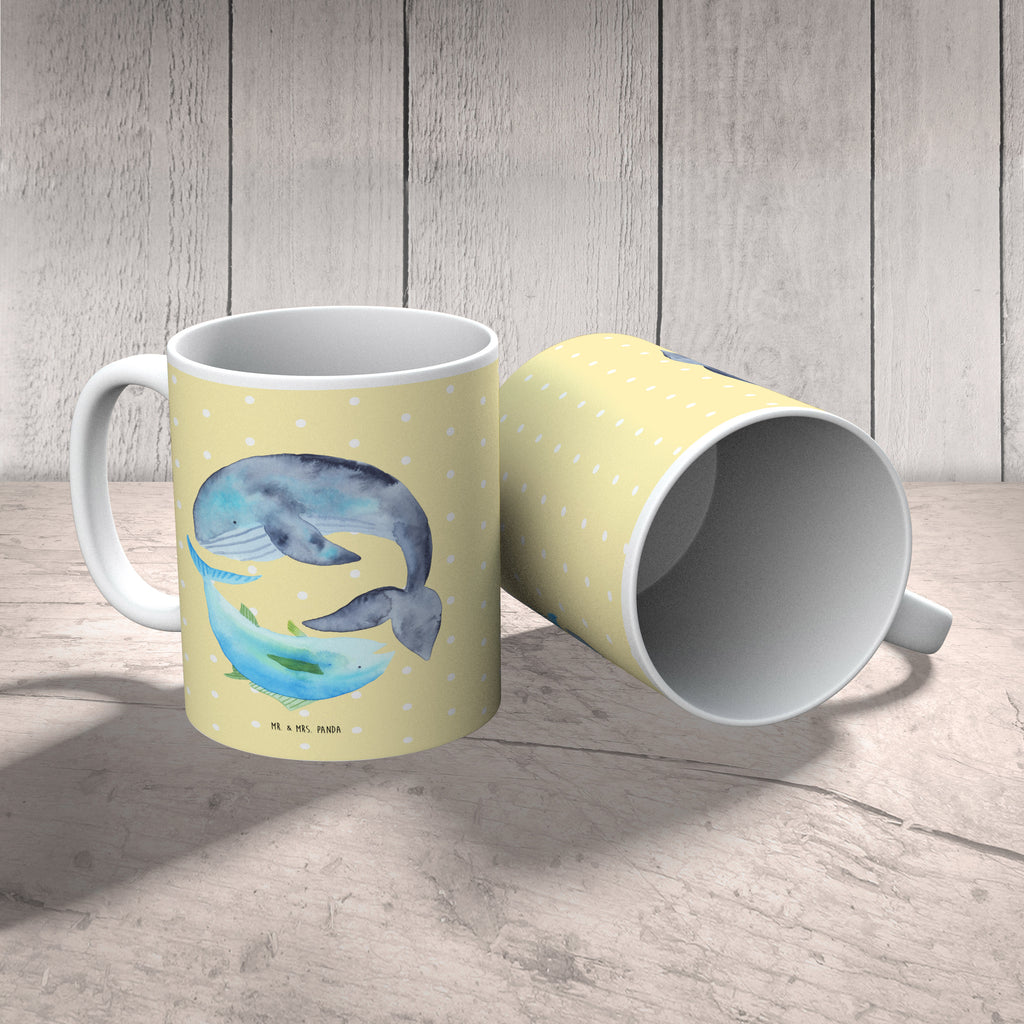 Tasse Walfisch & Thunfisch Wal, Wahl, Tunfisch, Wortwitz lustig, Spruch lustig, Flachwitz, Witz, Spruch des Tages, Flachwitz Geschenk   Becher, Kaffeetasse, Kaffeebecher, Tee, Frühstück, Büro  süße Tiermotive, gute Laune, lustige Sprüche, Tiere