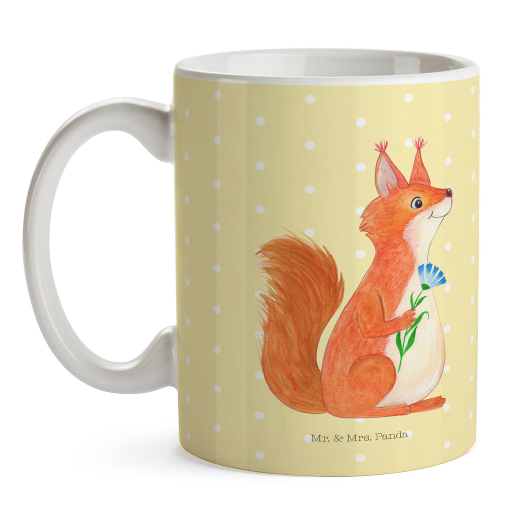 Tasse Eichhörnchen Blume Becher, Kaffeetasse, Kaffeebecher, Tee, Frühstück, Büro, süße Tiermotive, gute Laune, lustige Sprüche, Tiere, Eichhörnchen, Eichhorn, Spruch positiv, Lachen, Spaß, Motivation Sprüche, Motivation Bilder, glücklich Spruch, Spruch Deko