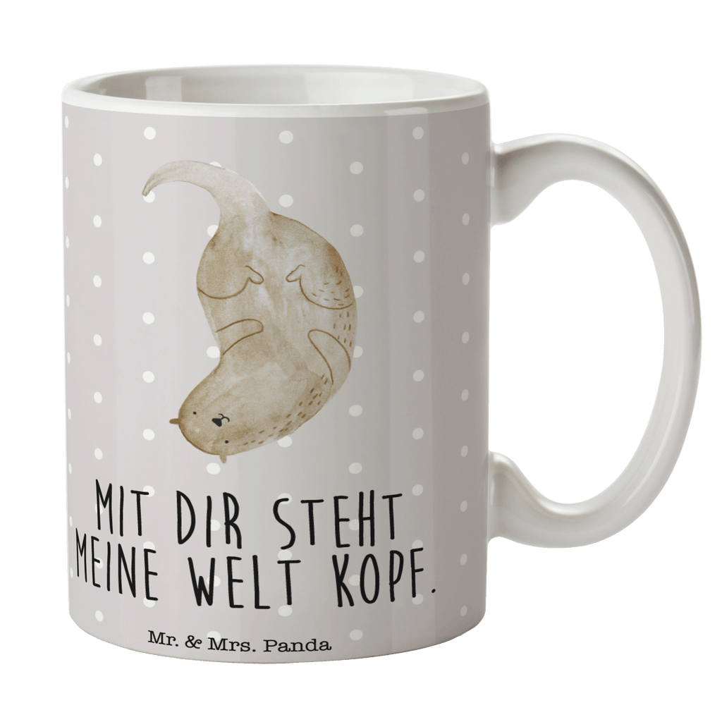 Tasse Otter kopfüber Otter Seeotter See Otter Becher, Kaffeetasse, Kaffeebecher, Tee, Frühstück, Büro  Otter,  Fischotter,  Seeotter