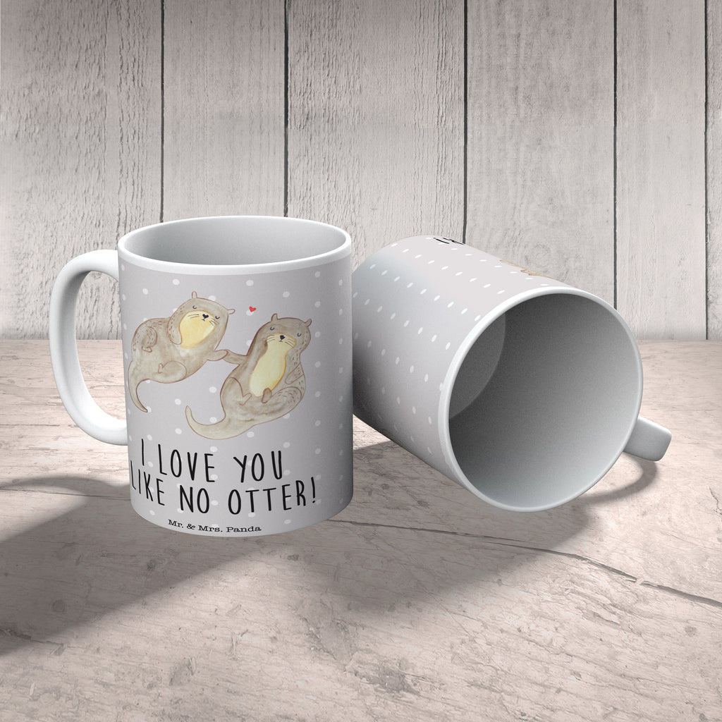 Tasse Otter händchenhaltend Otter Seeotter See Otter Becher, Kaffeetasse, Kaffeebecher, Tee, Frühstück, Büro  Otter,  Fischotter,  Seeotter