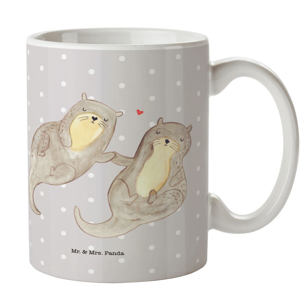Tasse Otter händchenhaltend Otter Seeotter See Otter Becher, Kaffeetasse, Kaffeebecher, Tee, Frühstück, Büro  Otter,  Fischotter,  Seeotter