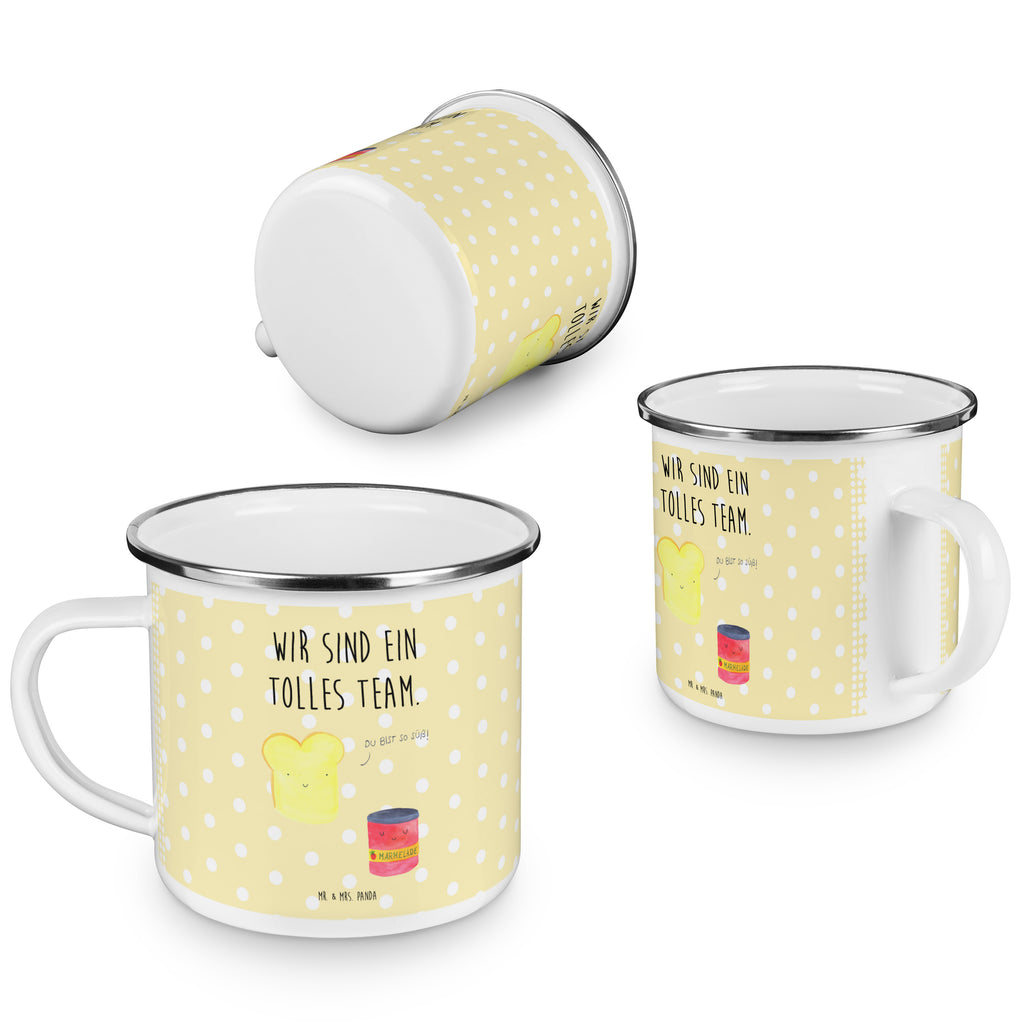 Camping Emaille Tasse Toast & Marmelade Campingtasse, Trinkbecher, Metalltasse, Outdoor Tasse, Emaille Trinkbecher, Blechtasse Outdoor, Emaille Campingbecher, Edelstahl Trinkbecher, Metalltasse für Camping, Kaffee Blechtasse, Camping Tasse Metall, Tiermotive, Gute Laune, lustige Sprüche, Tiere, Toast, Marmelade, Dreamteam, süße Postkarte, süß, Küche Deko, Küche Spruch, Frühstück Einladung, Brot, Toastbrot