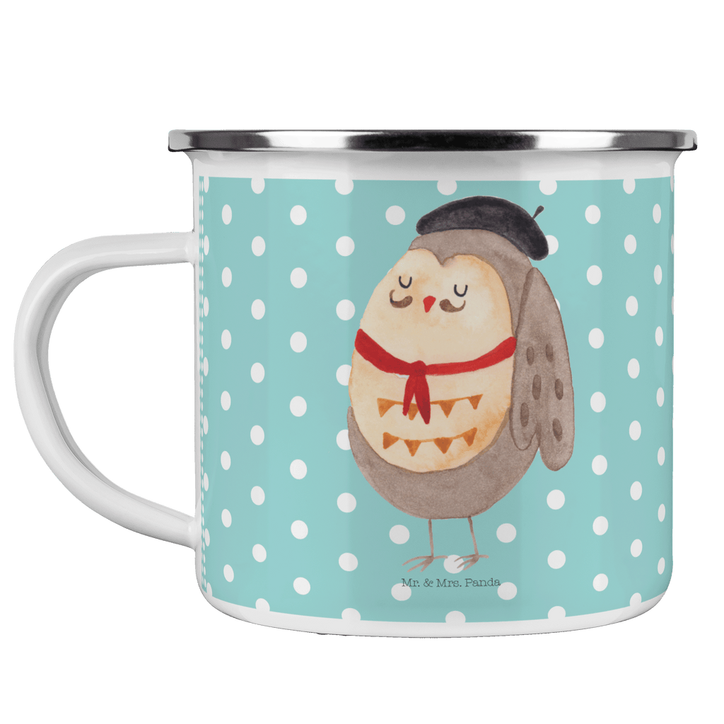 Camping Emaille Tasse Eule Französisch Campingtasse, Trinkbecher, Metalltasse, Outdoor Tasse, Emaille Trinkbecher, Blechtasse Outdoor, Emaille Campingbecher, Edelstahl Trinkbecher, Metalltasse für Camping, Kaffee Blechtasse, Camping Tasse Metall, Eule, Eulen, Eule Deko, Owl, hibou, La vie est belle, das Leben ist schön, Spruch schön, Spruch Französisch, Frankreich