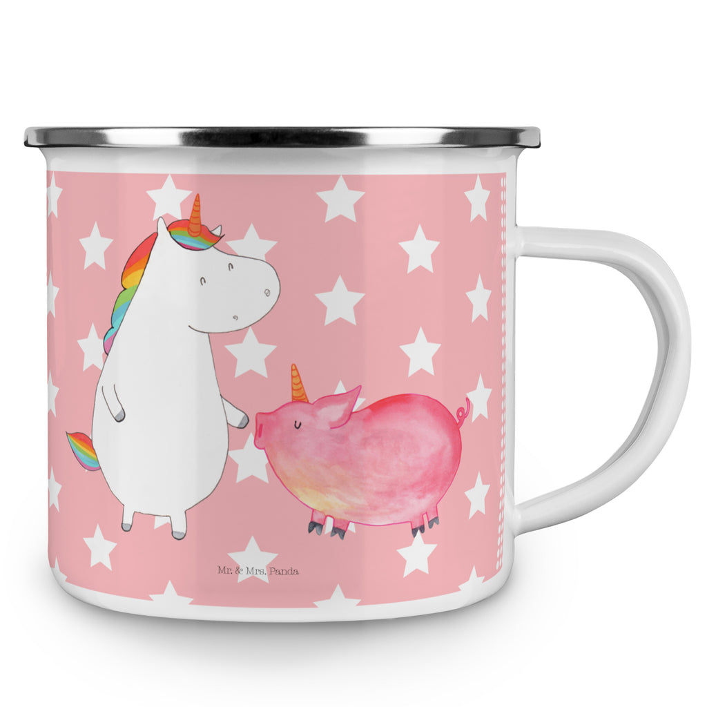 Camping Emaille Tasse Einhorn + Schweinhorn Campingtasse, Trinkbecher, Metalltasse, Outdoor Tasse, Emaille Trinkbecher, Blechtasse Outdoor, Emaille Campingbecher, Edelstahl Trinkbecher, Metalltasse für Camping, Kaffee Blechtasse, Camping Tasse Metall, Einhorn, Einhörner, Einhorn Deko, Pegasus, Unicorn, Freundschaft, Schweinhorn, Schwein, Freundin, Schweinchen