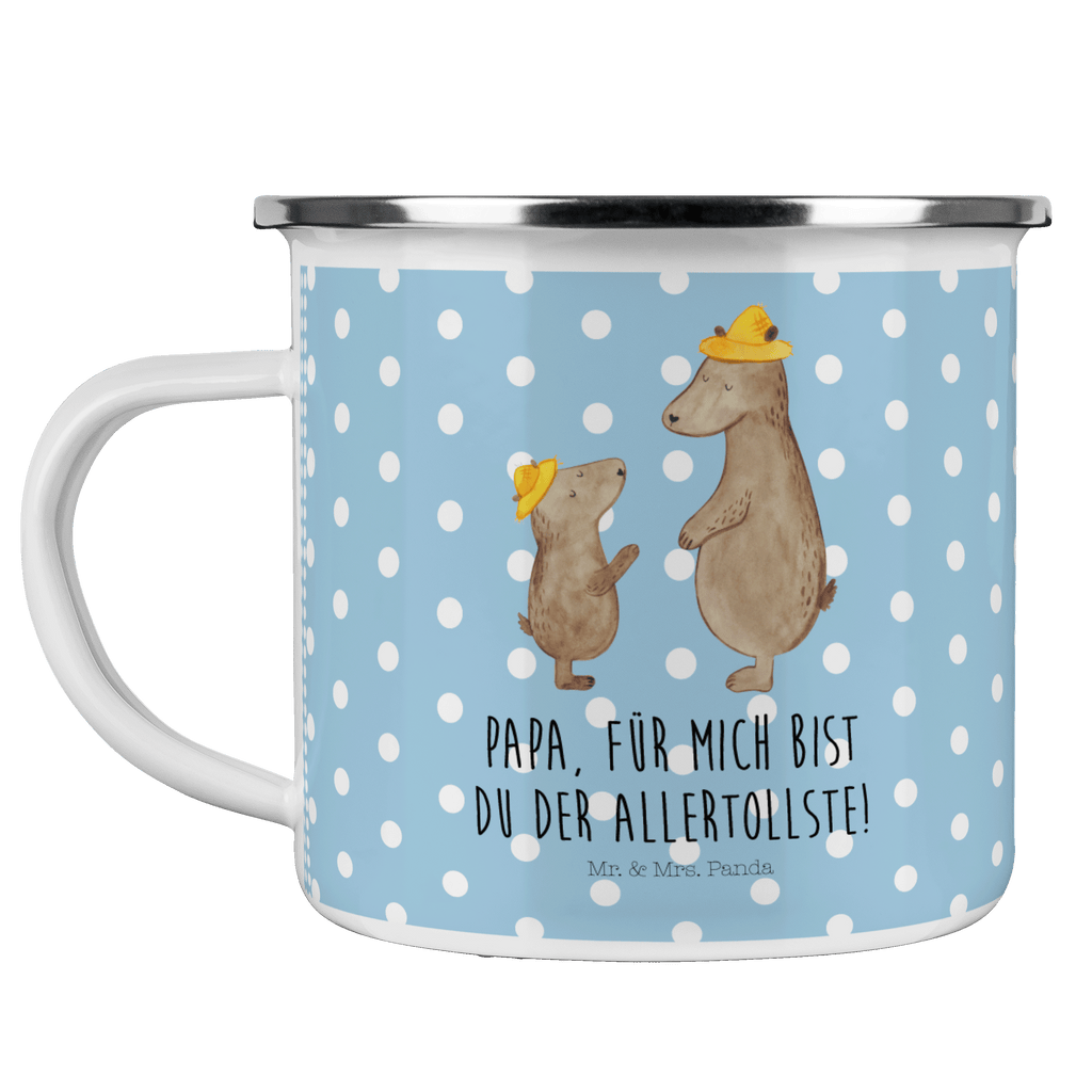 Camping Emaille Tasse Bären mit Hut Campingtasse, Trinkbecher, Metalltasse, Outdoor Tasse, Emaille Trinkbecher, Blechtasse Outdoor, Emaille Campingbecher, Edelstahl Trinkbecher, Metalltasse für Camping, Kaffee Blechtasse, Camping Tasse Metall, Familie, Vatertag, Muttertag, Bruder, Schwester, Mama, Papa, Oma, Opa, Bär, Bären, Vater, Papi, Paps, Dad, Daddy, Lieblingsmensch, Sohn, Söhne, Kind, Kinder, Vater-Sohn, Family, Vorbild