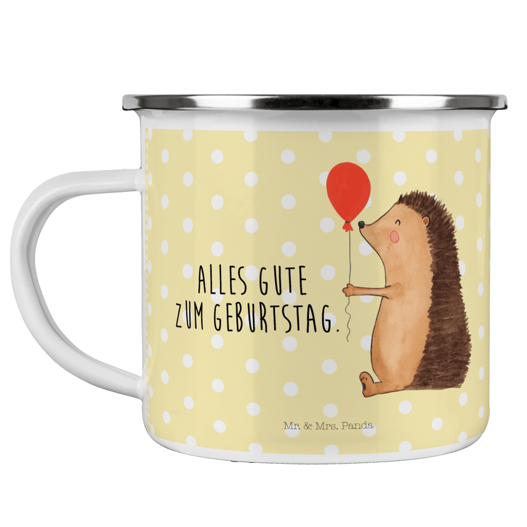 Camping Emaille Tasse Igel mit Luftballon Campingtasse, Trinkbecher, Metalltasse, Outdoor Tasse, Emaille Trinkbecher, Blechtasse Outdoor, Emaille Campingbecher, Edelstahl Trinkbecher, Metalltasse für Camping, Kaffee Blechtasse, Camping Tasse Metall, Tiermotive, Gute Laune, lustige Sprüche, Tiere, Igel, Geburtstag, Herzlichen Glückwunsch, Glückwunsch, Geburtstagskind, Ballon, Happy Birthday