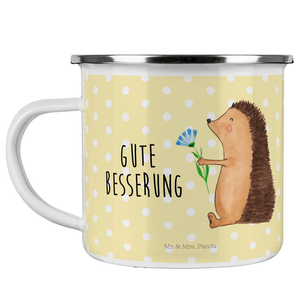Camping Emaille Tasse Igel mit Blume Campingtasse, Trinkbecher, Metalltasse, Outdoor Tasse, Emaille Trinkbecher, Blechtasse Outdoor, Emaille Campingbecher, Edelstahl Trinkbecher, Metalltasse für Camping, Kaffee Blechtasse, Camping Tasse Metall, Tiermotive, Gute Laune, lustige Sprüche, Tiere, Igel, Gute Besserung, Genesungswünsche, Krankheit, Krankenhaus, krank, Besuch