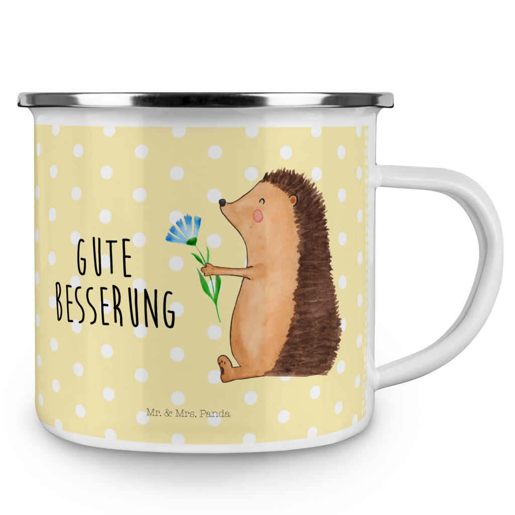 Camping Emaille Tasse Igel mit Blume Campingtasse, Trinkbecher, Metalltasse, Outdoor Tasse, Emaille Trinkbecher, Blechtasse Outdoor, Emaille Campingbecher, Edelstahl Trinkbecher, Metalltasse für Camping, Kaffee Blechtasse, Camping Tasse Metall, Tiermotive, Gute Laune, lustige Sprüche, Tiere, Igel, Gute Besserung, Genesungswünsche, Krankheit, Krankenhaus, krank, Besuch