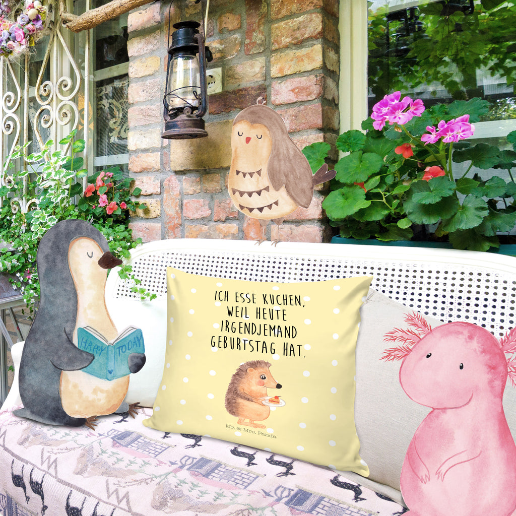 40x40 Kissen Igel mit Kuchenstück Kissenhülle, Kopfkissen, Sofakissen, Dekokissen, Motivkissen, Tiermotive, Gute Laune, lustige Sprüche, Tiere, Igel, Essen Spruch, Kuchen, Backen Geschenk, Kuchen backen, Einladung Party, Geburtstagskuchen, Torte